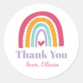 Rainbow Bright Birthday Vielen Dank Runder Aufkleber