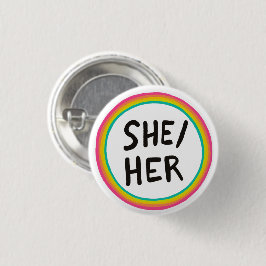Rainbow Bright Circle Button