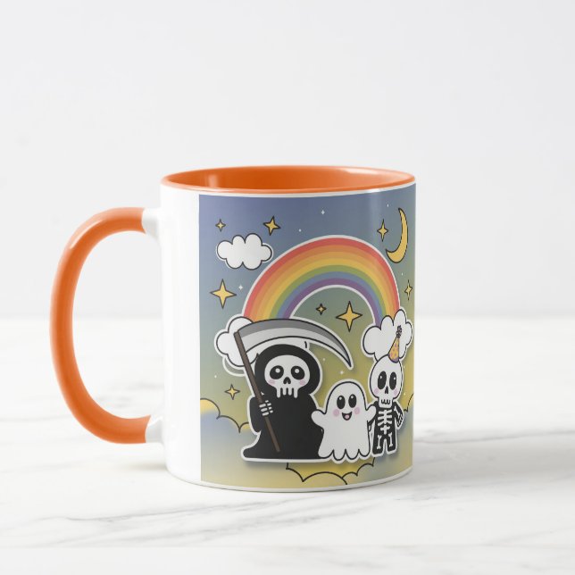 Rainbow Bright Grim Sensenmann und Freunde Tasse (Links)