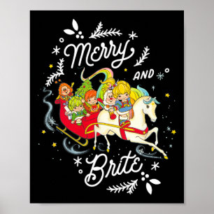 Rainbow Brite Christmas Merry und Brite Sleigh Rid Poster