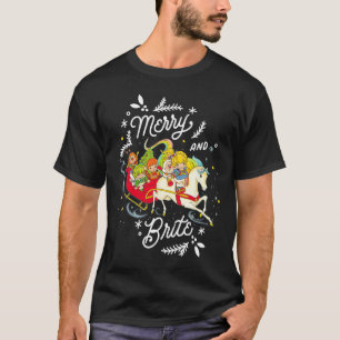 Rainbow Brite Christmas Merry und Brite Sleigh Rid T-Shirt