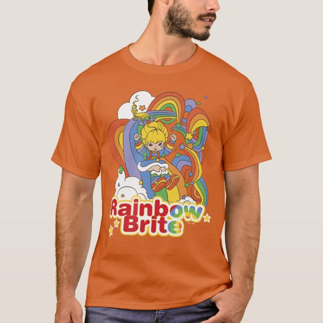 Rainbow Brite Wisp Sliding Down Rainbows Portrait  T-Shirt (Vorderseite)