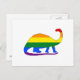 Rainbow Brontosaurus Postkarte (Vorne/Hinten)