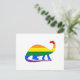 Rainbow Brontosaurus Postkarte (Stehend Vorderseite)