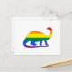 Rainbow Brontosaurus Postkarte (Vorderseite/Rückseite Beispiel)