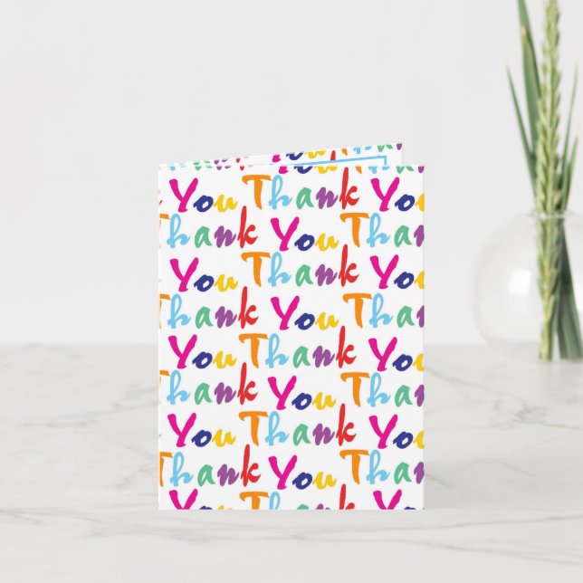Rainbow Brushstroke Gratitude Thank You Card Dankeskarte (Vorderseite)
