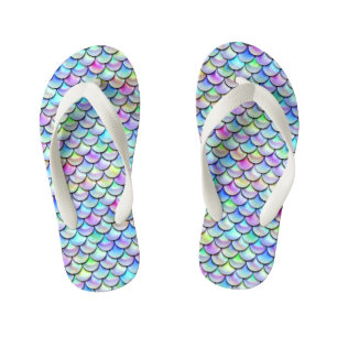 Rainbow Bubble Mermaid Scales Kinderbadesandalen