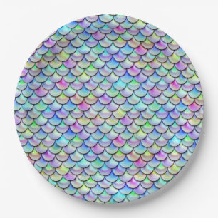 Rainbow Bubble Mermaid Scales Pappteller