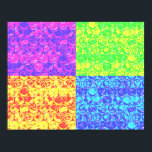 Rainbow-Bubble-Packung Pop Art Poster<br><div class="desc">Pop Art Bubble Wrapper Muster in Regenbogenfarben</div>