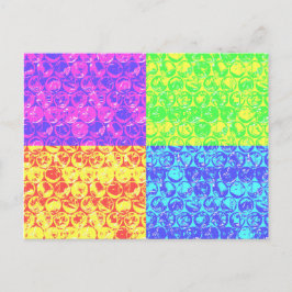 Rainbow-Bubble-Packung Pop Art Postkarte