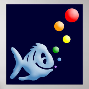 rainbow bubblefish poster