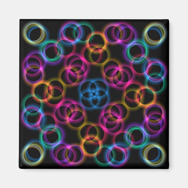 Rainbow Bubbles Magnet (Vorne)