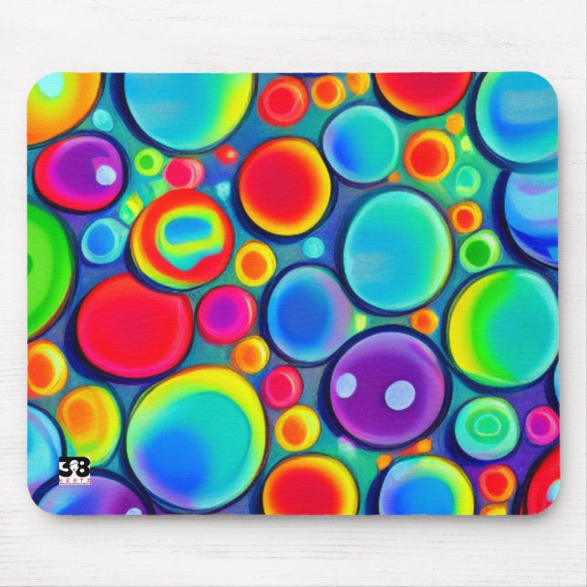 Rainbow Bubbles Mousepad (Vorne)