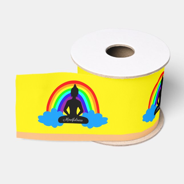 Rainbow Buddha & Mindfulness Yoga/Meditation Ripsband (Spule)