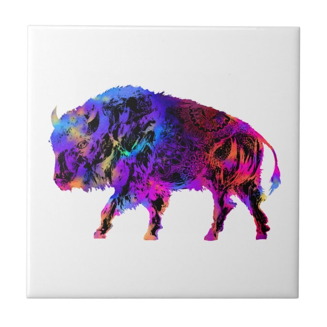 Rainbow Buffalo Fliese (Vorderseite)