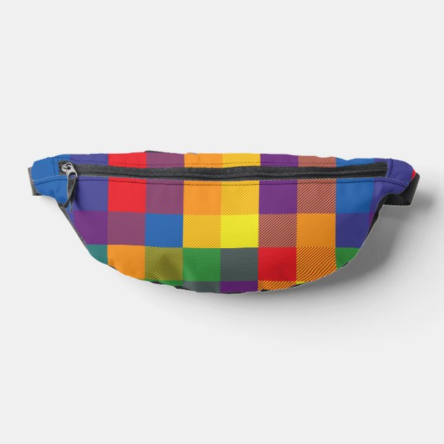 Rainbow Buffalo Karo Pride Flag Kariert farbenfroh Bauchtasche (Ablage )