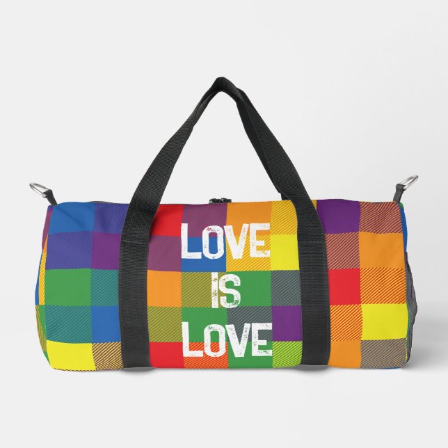 Rainbow Buffalo Karo Prix Farbenfrohe Liebe Kleine Duffle Bag (Vorderseite)