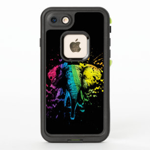 Rainbow Bull Elephant auf Black