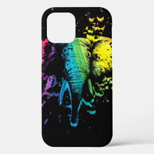 Rainbow Bull Elephant auf Black Case-Mate iPhone Hülle