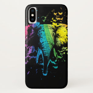 Rainbow Bull Elephant auf Black Case-Mate iPhone Hülle