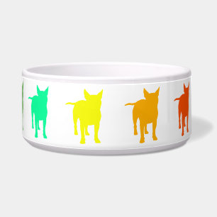 Rainbow Bull Terrier Pet Bowl Napf