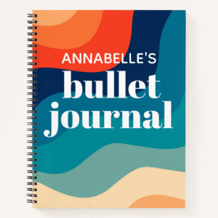 Rainbow Bullet Journal mit Rainbow Retro Waves Notizbuch