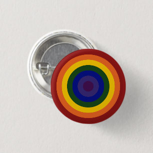 Rainbow Bullseye Button