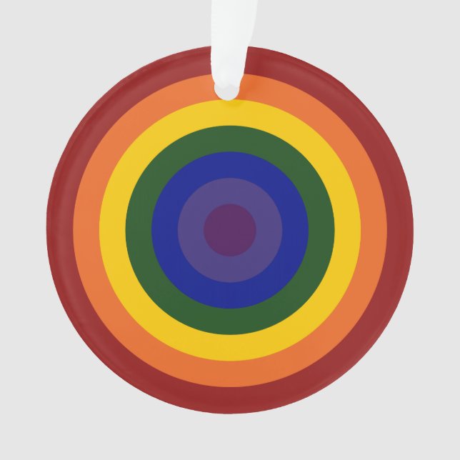 Rainbow Bullseye Ornament (Vorderseite)