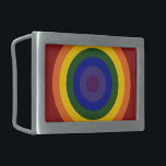 Rainbow Bullseye Rechteckige Gürtelschnalle<br><div class="desc">Konzentrische Kreise bilden einen regenbogenfarbenen Stierkampf. Der äußerste Kreis ist rot,  gefolgt von orange,  gelb,  grün,  blau,  indigo und endet mit violett in der Mitte. Feiern Sie Ihren LGBT-Stolz oder Ihre Liebe von Regenbogen! 

 Digitales 7500 x 7500 Pixel Bild. 
 Copyright ©2011 Claire E. Skinner,  Alle Rechte vorbehalten.</div>