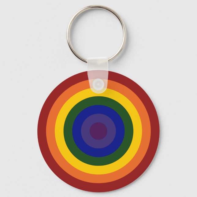 Rainbow Bullseye Schlüsselanhänger (Vorderseite)