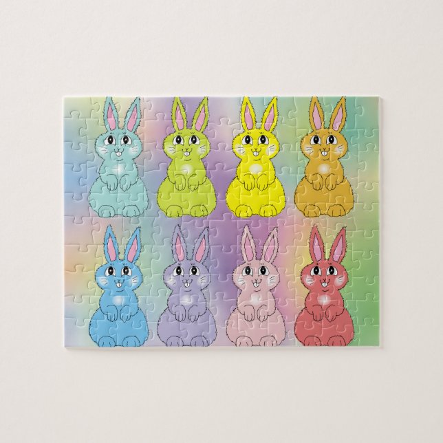 Rainbow Bunnies (Horizontal)