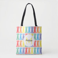 Rainbow Bunny Muster Personalisiert Kids Oster