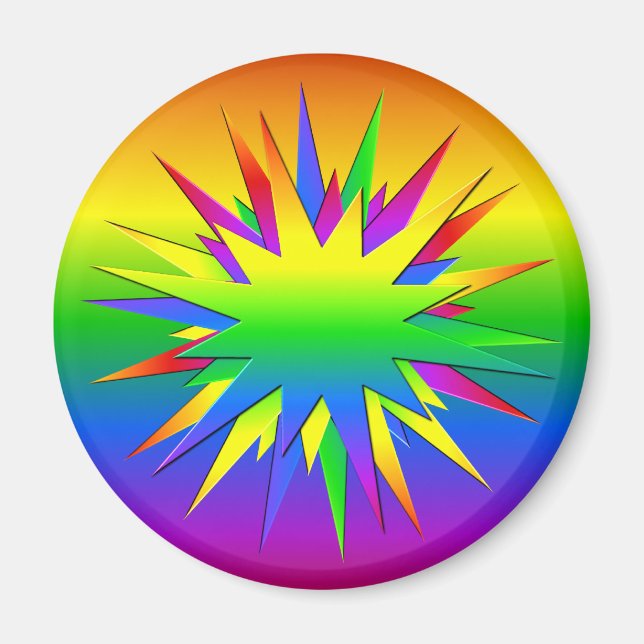 Rainbow Burst-Magnet Magnet (Vorne)