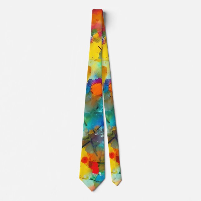 Rainbow Burst Necktie Krawatte (Vorderseite)