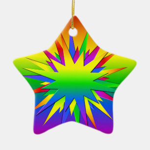 Rainbow Burst-Ornament, anpassen Keramik Ornament
