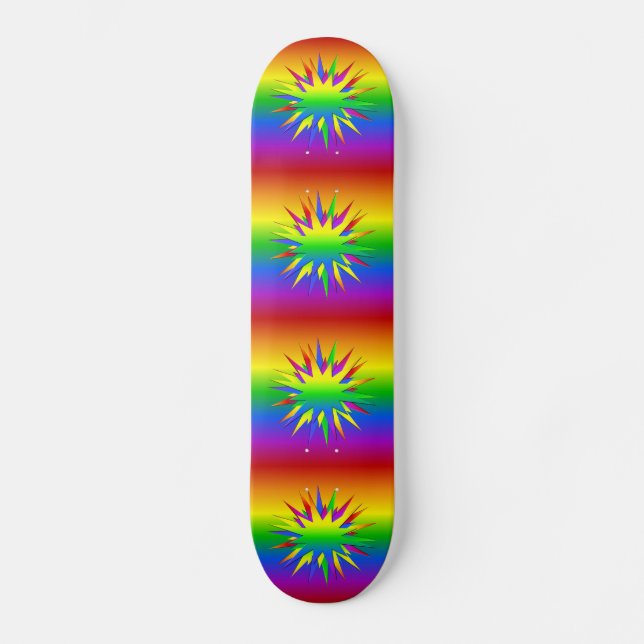 Rainbow Burst Skateboard (Vorderseite)
