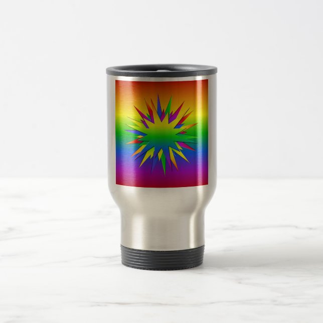 Rainbow Burst Tasse - wählen Sie Stil & Farbe (Mittel)