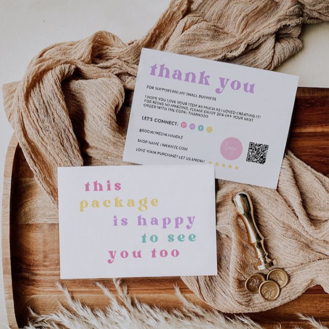 Rainbow Business Danke Karte (Rainbow Business Thank You Card)