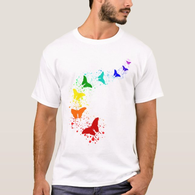 Rainbow Butterfells LGBT-Gay Pride T-Shirt (Vorderseite)