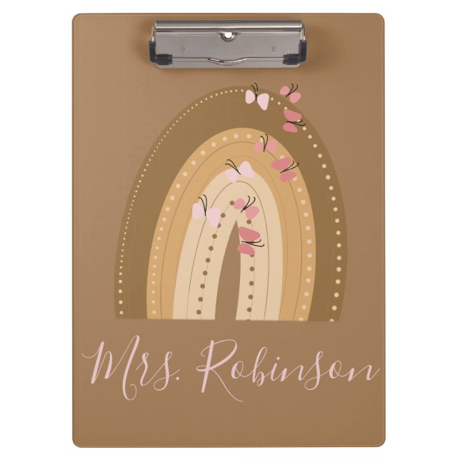 Rainbow Butterfells Skriptlehrer Name Klemmbrett (Vorderseite)