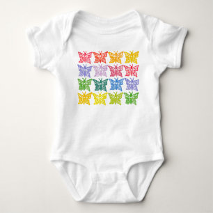 Rainbow Butterfly Baby Bodysuit Strampler