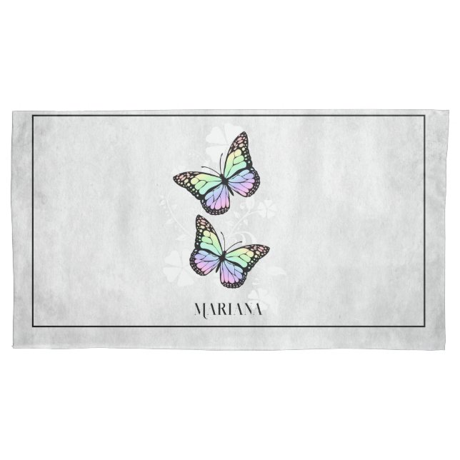 Rainbow Butterfly BlumenkissenCase Kissenbezug (Vorderseite)
