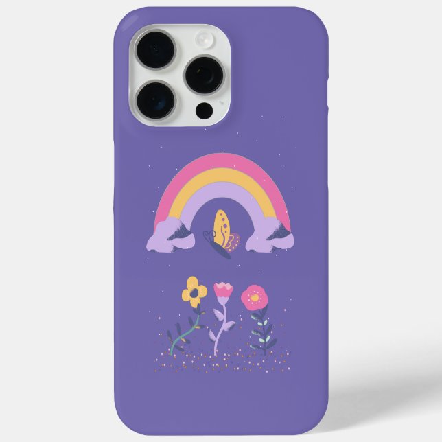 Rainbow Butterfly Cloud-Blume Case-Mate iPhone Hülle (Rückseite)