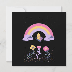 Rainbow Butterfly Cloud-Blume Feiertagskarte