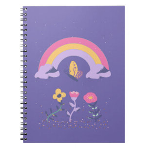 Rainbow Butterfly Cloud-Blume Notizblock