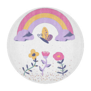 Rainbow Butterfly Cloud-Blume Schneidebrett