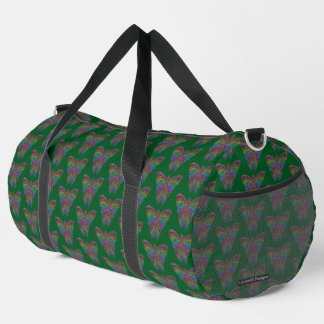 Rainbow Butterfly (dark green) - Duffel Bag Duffle Bag