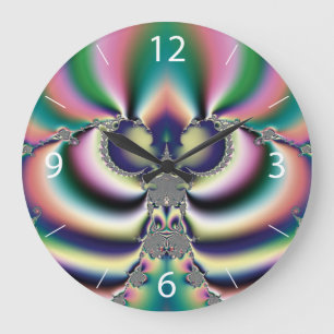 Rainbow Butterfly Große Wanduhr