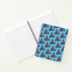 Rainbow Butterfly (hellblau) - Notebook Notizbuch