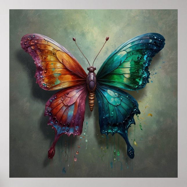 Rainbow Butterfly Hoher Mode Poster (Vorne)